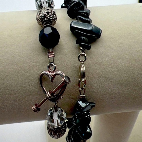 Abalone Shell Tassel Necklace & Beaded Bracelets Set Boho Chic Style Unique - Picture 12 of 13